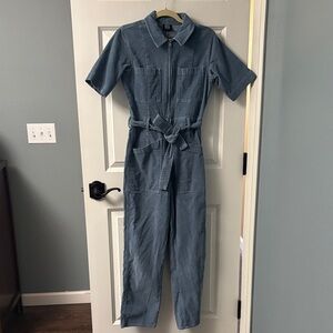 Nordstrom’s BDG Blue corduroy short sleeve Jumpsuit. Size Small